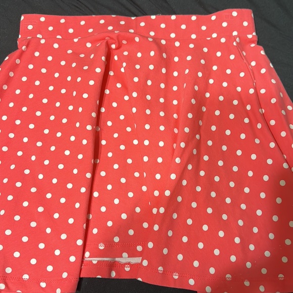 Pink and white Polka-Dotted Flowy Skirt - Picture 2 of 2